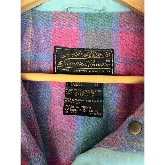Vintage Eddie Bauer Jacket Womens M Wool Lined Mountain Parka Barn Chore Ski - Picture 3 of 12